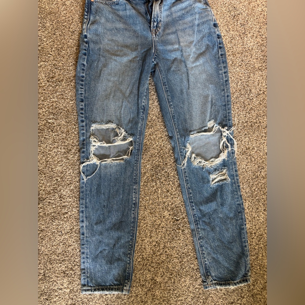 American Eagle Outfitters Ripped Blue Skinny Jeans